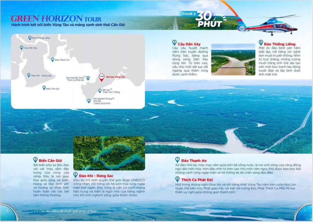 Trực thăng ngắm cảnh Cần Giờ