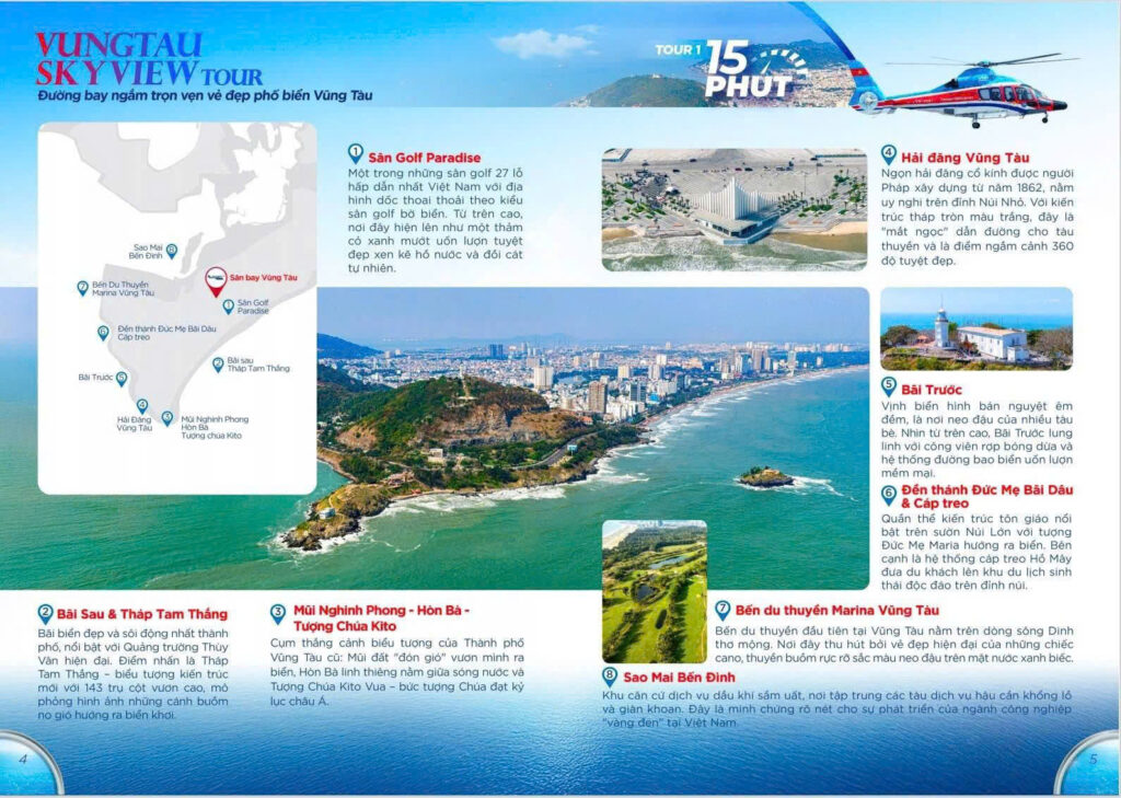 Trực thăng ngắm cảnh Vũng Tàu